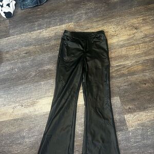 Black Flared latex pants: